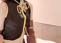 Cosplay crossdresser loves a creampie