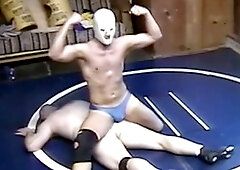 Wrestling, gay domination, outside