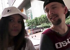 Tiny Thai teen picked up at coffee place