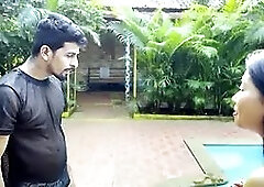 Hot Indian couple had sex while having fun in the swimming pool.