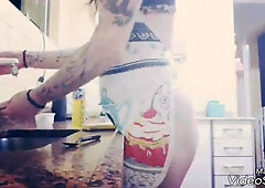 Sissy Aniya - housewife doing kitchen work