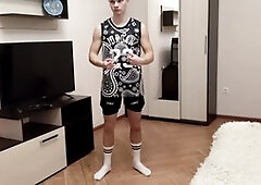 Here flexible twink flexing hot