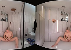 Big Tits Blond Shower Voyeur