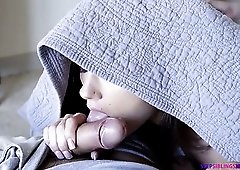 After getting her panties taken off lovely Zoe Bloom enjoys missionary sex