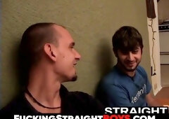 FuckingStraightBoys.com - Kinky slut bangs with eager fuck buddies in mmf threesome