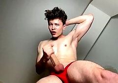 18yo boy strokes Massive Fat Cock