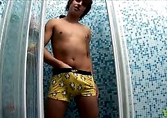 young jerome in shower jacking fun
