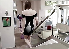 Lusty trans beauty Natalie Mars takes it from behind hard