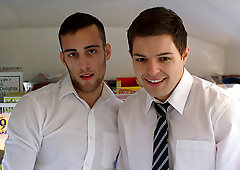 Office co-workers fuck in the ass after a nice cam teaser