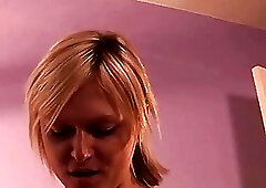 Blonde Shemale Solo Masturbation!