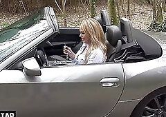 CAR SELLER FUCKS BLONDE ON CONVERTIBLE