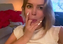 Amazing amateur blonde enjoying a doggystyle