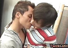 Spanish twunk in uniform gets his tight ass drilled at work by his boyfriend