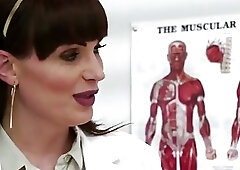 Shemale doctor seduces her patient and fucks her balls deep