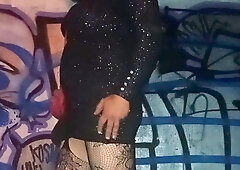 Crossdresser MagdaCD public walk compliation