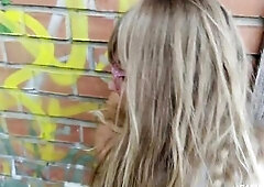 That's how East European strumpets bang on the street. POV. RISKY. PUBLIC OUTDOOR. DOGGY. CUM ON FACE