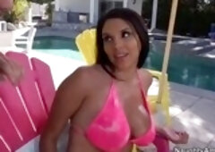 Tanned bikini beauty itches for a cock - and a large cock at that, Missy is demanding in that area