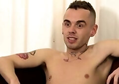 BlakeMason.com - British Skikes loves uncut cock guy on sofa