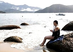 Tasty latina amateur babe picked up on a beach and fucked in a cabin after sucking on his cock in the jungle near it! This Brazilian slut was so hot a