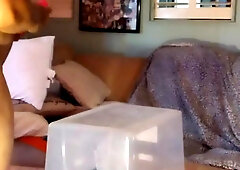 Scarecrow self romping and railing faux-cock