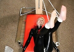 two women fetish latex asslicking and anal mff