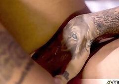 Bombastic inked brunette hair mother I'd like to fuck Susy Gala with large melons takes a shower to prepare her taut body for her lovers large ra