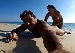Hard rough sex, nude beach, beach sex