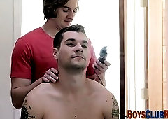 Long haired dude barebacks lovers ass