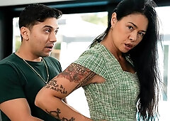 Funny Dana Vespoli at doggystyle scene