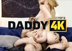 Daddy4k. blond stunner cheated on her bf with his stepdaddy and invited her slutty redhead buddy