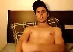 Hot dude jerks off
