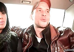 Fat french wench sodomized in trio with Papy voyeur