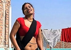 Young Indian girl gets it on with her older boyfriend in a tight situation