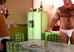 Boys' feet and hunky bareback action featuring Avnteller