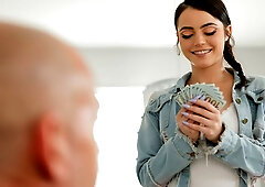 Awesome raven-haired chick Kylie Quinn fucked by a large dick