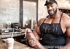 Sticky Muscle Dudes Day 8 Preview, AI-Generated Muscle Boyz, Large Schlongs, Large Cum Loads