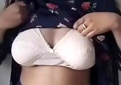 Gouthami reddy manthena recording self video removing dress showing white bra boobs