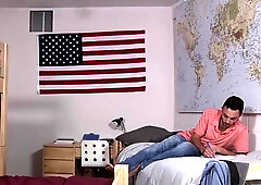 Dick Dorm: College guy Teddy Brynmore feels up to masturbating