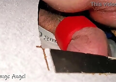 2 strangers creampied my boypussy at gloryhole one after another