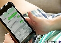 Gay dude riding dick bareback