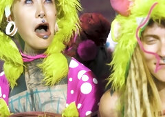 Shibari Master Class - Rigger Lily Lu Suspend 2 Rope Bunnys At The Same Time - Anuskatzz Dreadlocks