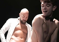 Adam Snow claiming his prize slave Canyon Cole