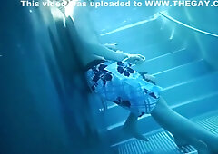 Friends Caught Masturbating In The Pool Public