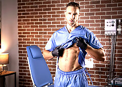 Threesome doctor anal fucking scene in HD