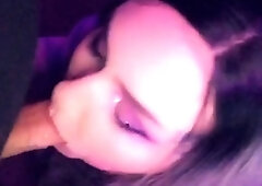Mature brunette amateur giving a great POV blowjob