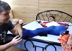 Mature gay perv rams his long johnson in the Asian twink ass