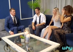 Sophia Grace, Victoria Voxxx, Pierce Paris and Dante Colle heat up a bisexual casting party with fisting and full-throttle foursome action