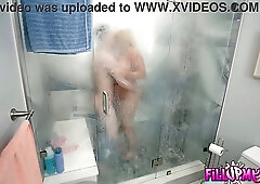 Big ass and boobs blonde MILF gets her shaved pussy fucked hard
