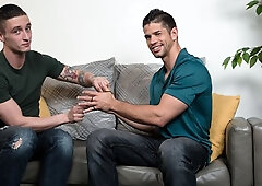 Gays Lance Ford and Jason Richards play on a rainy day