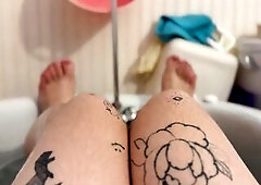 foot tease - bathtub